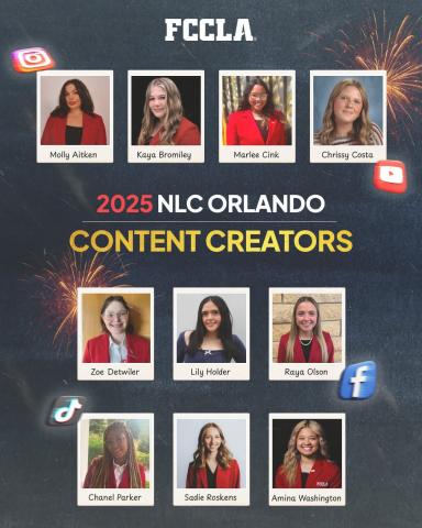 Childress High School’s Zoe Detwiler will serve as a 2025 Family, Career and Community Leaders of America (FCCLA) National Leadership Conference (NLC) Content Creator. Family, Career and Community Leaders of America