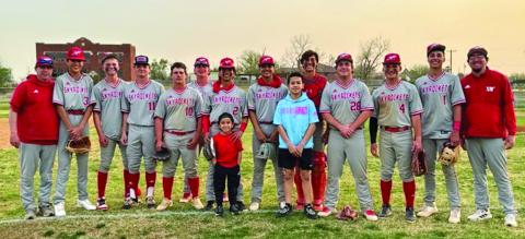 The Wellington Skyrockets pick up a 11-9 win over Clarendon Tuesday, April 1. Courtesy Photo