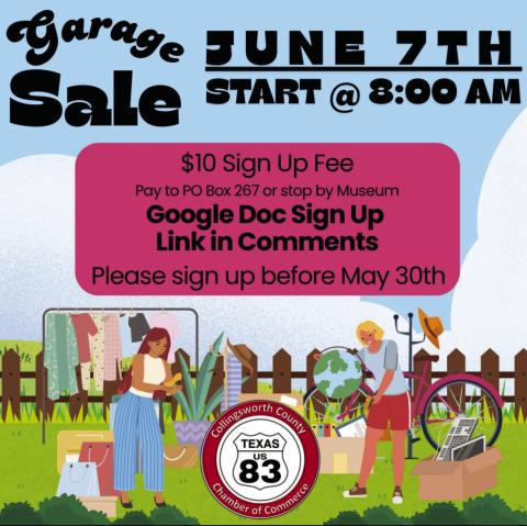 Collingsworth Chamber announces Wellington Citywide Garage Sale