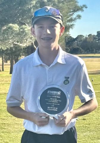 Wellington High School freshman Carter Ouellette garners the Fall Series West Medalist championship, shooting a 78, at Ranchland Hills Golf Club Sunday, Dec. 3 in Midland. Courtesy Photo