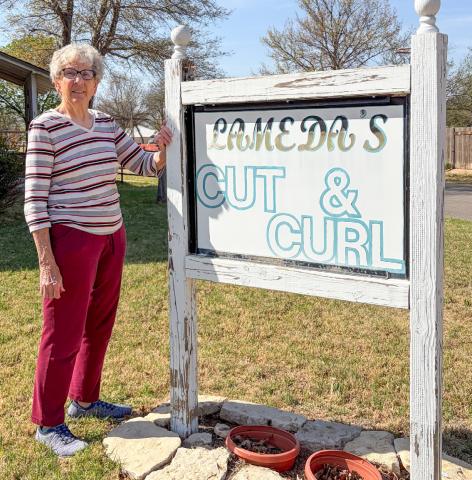 In the cosmetology business for 58 years, Lameda’s Cut and Curl will serve area clients through Thursday, April 30, at which time she plans to close her shop on the corner of Floydada St. and 9th St. in Wellington. “I’m so thankful for the patronage and friendship through the years,” emphasized Lameda Black. The Red River Sun/Bev Odom