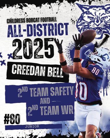Creedan Bell, Second Team Safety and Wide Receiver
