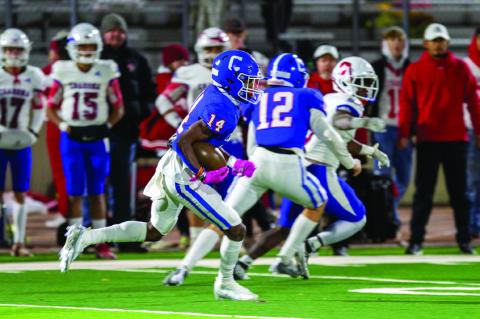 The Childress Bobcats ended the season Friday, Nov. 18, dropping to the Wall Hawks in round two of the 2022 3A Division II UIL Texas Football State Championships. The Red River Sun/Nicole Dill