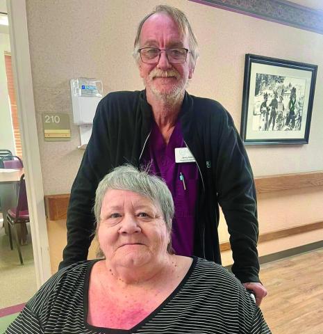 Childress Healthcare Center announces the March Employee of the Month Jerry Imel, as well as Resident of the Month Cindy Furr. Childress Healthcare Center