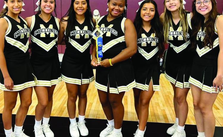 Memphis High School cheerleaders recently attended a National Cheerleaders Association (NCA) camp at West Texas A&amp;M University in Canyon, earning first-place sideline, Gold Superior camp routine and Blue Superior game day routine. Photos Courtesy of Memphis ISD