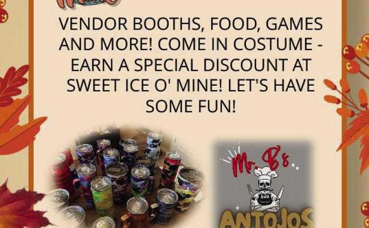 The Sweet Ice o’ Mine First Annual Fall Festival will be held from 4-8 p.m. Saturday, Oct. 21 at 403 Commerce St. NW. Graphic Courtesy of Sweet Ice o’ Mine