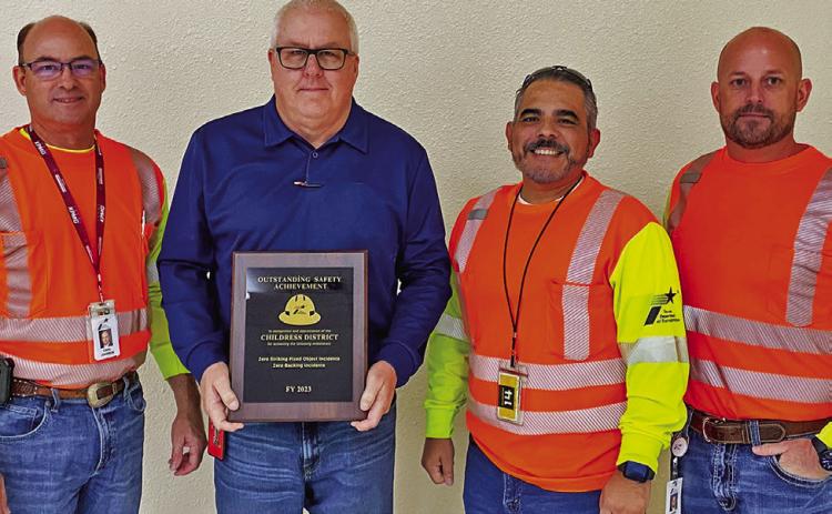 TxDOT Childress District receives awards at annual Safety Banquet